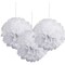 6 White 6" Paper POM POMS Reception Birthday Party Wedding Crafts Decorations